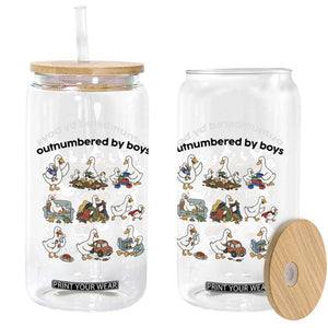 Outnumbered By Boys Funny Goose Mom Life Glass Can Chaos Coordinator Motherhood Mothers Day Gag Gift TS02 Print Your Wear