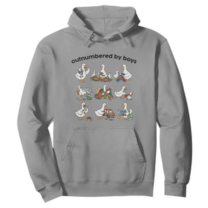 Outnumbered By Boys Funny Goose Mom Life Hoodie Chaos Coordinator Motherhood Mothers Day Gag Gift TS02 Sport Gray Print Your Wear