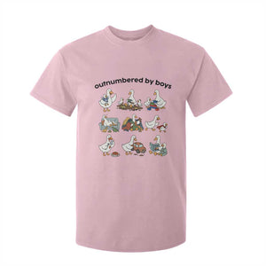 Outnumbered By Boys Funny Goose Mom Life T Shirt For Kid Chaos Coordinator Motherhood Mothers Day Gag Gift TS02 Light Pink Print Your Wear