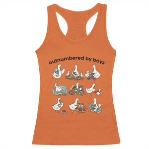 Outnumbered By Boys Funny Goose Mom Life Racerback Tank Top Chaos Coordinator Motherhood Mothers Day Gag Gift TS02 Orange Print Your Wear