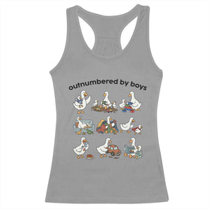 Outnumbered By Boys Funny Goose Mom Life Racerback Tank Top Chaos Coordinator Motherhood Mothers Day Gag Gift TS02 Sport Gray Print Your Wear