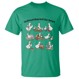Outnumbered By Boys Funny Goose Mom Life T Shirt Chaos Coordinator Motherhood Mothers Day Gag Gift TS02 Irish Green Print Your Wear
