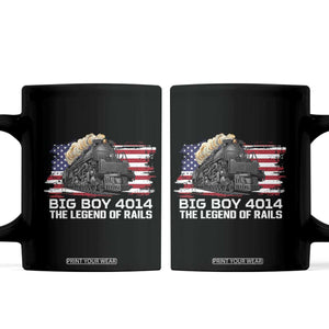 Vintage American Steam Train Coffee Mug Legend of the Rails Heritage Pride TS02 Black Print Your Wear
