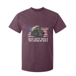 Vintage American Steam Train T Shirt For Kid Legend of the Rails Heritage Pride TS02 Maroon Print Your Wear