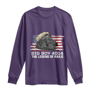 Vintage American Steam Train Long Sleeve Shirt Legend of the Rails Heritage Pride TS02 Purple Print Your Wear