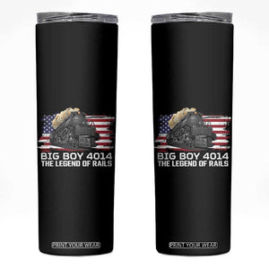 Vintage American Steam Train Skinny Tumbler Legend of the Rails Heritage Pride TS02 Black Print Your Wear