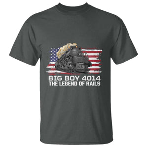Vintage American Steam Train T Shirt Legend of the Rails Heritage Pride TS02 Dark Heather Print Your Wear