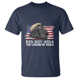 Vintage American Steam Train T Shirt Legend of the Rails Heritage Pride TS02 Navy Print Your Wear