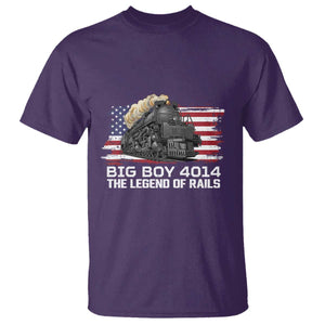Vintage American Steam Train T Shirt Legend of the Rails Heritage Pride TS02 Purple Print Your Wear