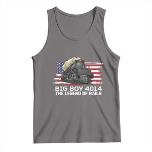 Vintage American Steam Train Tank Top Legend of the Rails Heritage Pride TS02 Deep Heather Print Your Wear
