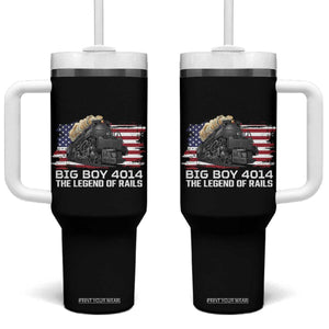 Vintage American Steam Train Tumbler With Handle Legend of the Rails Heritage Pride TS02 One Size: 40 oz Black Print Your Wear