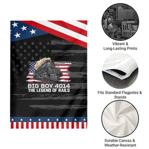 Vintage American Steam Train Patriotic Garden Flag Legend of the Rails Heritage Pride TS02 Print Your Wear