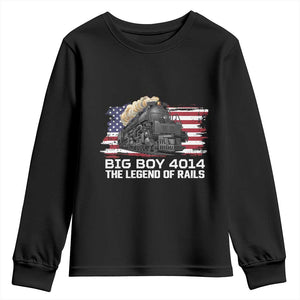 Vintage American Steam Train Youth Sweatshirt Legend of the Rails Heritage Pride TS02 Black Print Your Wear