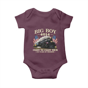 Patriotic Freedom Express Coast to Coast Baby Onesie Steam Train Legend Heritage Pride TS02 Maroon Print Your Wear