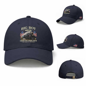 Patriotic Freedom Express Coast to Coast Baseball Cap Steam Train Legend Heritage Pride TS02 Baseball Cap Universal Fit Navy Print Your Wear