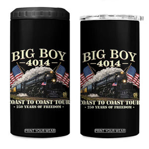 Patriotic Freedom Express Coast to Coast 4 in 1 Can Cooler Tumbler Steam Train Legend Heritage Pride TS02 One Size: 16 oz Black Print Your Wear