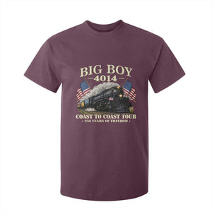 Patriotic Freedom Express Coast to Coast T Shirt For Kid Steam Train Legend Heritage Pride TS02 Maroon Print Your Wear