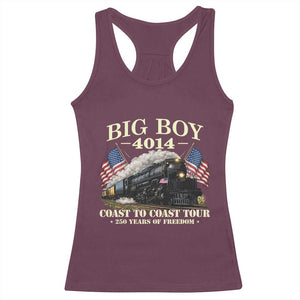 Patriotic Freedom Express Coast to Coast Racerback Tank Top Steam Train Legend Heritage Pride TS02 Maroon Print Your Wear