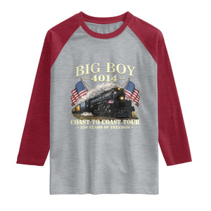 Patriotic Freedom Express Coast to Coast Raglan Shirt Steam Train Legend Heritage Pride TS02 Heather Gray Heather Red Print Your Wear