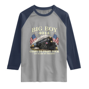 Patriotic Freedom Express Coast to Coast Raglan Shirt Steam Train Legend Heritage Pride TS02 Sport Gray Navy Print Your Wear