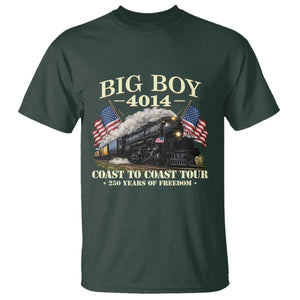 Patriotic Freedom Express Coast to Coast T Shirt Steam Train Legend Heritage Pride TS02 Dark Forest Green Print Your Wear