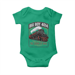 Retro Emblem Classic Steam Train Baby Onesie Locomotive Heritage Pride Legend of the Rails TS02 Irish Green Print Your Wear