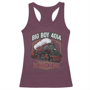 Retro Emblem Classic Steam Train Racerback Tank Top Locomotive Heritage Pride Legend of the Rails TS02 Maroon Print Your Wear