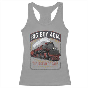Retro Emblem Classic Steam Train Racerback Tank Top Locomotive Heritage Pride Legend of the Rails TS02 Sport Gray Print Your Wear