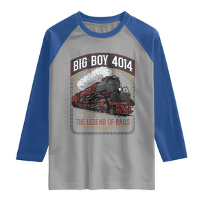 Retro Emblem Classic Steam Train Raglan Shirt Locomotive Heritage Pride Legend of the Rails TS02 Sport Gray Royal Print Your Wear