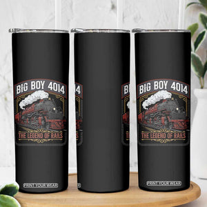 Retro Emblem Classic Steam Train Skinny Tumbler Locomotive Heritage Pride Legend of the Rails TS02 Print Your Wear