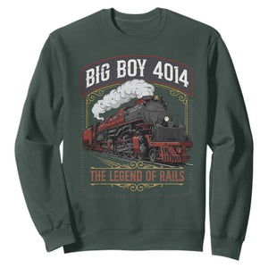 Retro Emblem Classic Steam Train Sweatshirt Locomotive Heritage Pride Legend of the Rails TS02 Dark Forest Green Print Your Wear