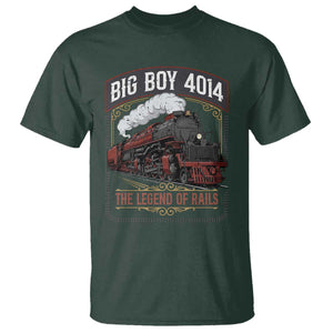 Retro Emblem Classic Steam Train T Shirt Locomotive Heritage Pride Legend of the Rails TS02 Dark Forest Green Print Your Wear