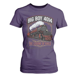 Retro Emblem Classic Steam Train T Shirt For Women Locomotive Heritage Pride Legend of the Rails TS02 Purple Print Your Wear