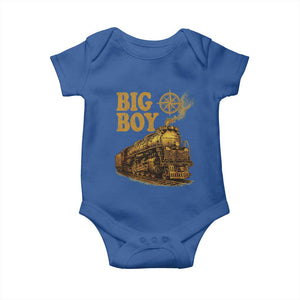 Vintage American Steam Train Locomotive Legend Baby Onesie Compass Adventure Heritage Pride Graphic TS02 Royal Blue Print Your Wear