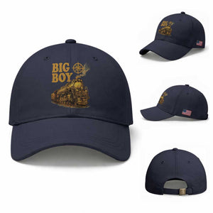 Vintage American Steam Train Locomotive Legend Baseball Cap Compass Adventure Heritage Pride Graphic
