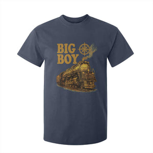 Vintage American Steam Train Locomotive Legend T Shirt For Kid Compass Adventure Heritage Pride Graphic TS02 Navy Print Your Wear