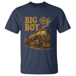 Vintage American Steam Train Locomotive Legend T Shirt Compass Adventure Heritage Pride Graphic TS02 Navy Print Your Wear