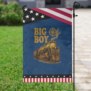 Vintage American Steam Train Locomotive Legend Patriotic Garden Flag Compass Adventure Heritage Pride Graphic TS02 Classic Blue Black Print Your Wear