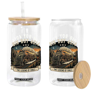 Scenic Mountain Steam Train Graphic Glass Can Legend of the Rails Heritage Pride TS02 Print Your Wear