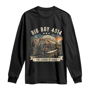 Scenic Mountain Steam Train Graphic Long Sleeve Shirt Legend of the Rails Heritage Pride TS02 Black Print Your Wear