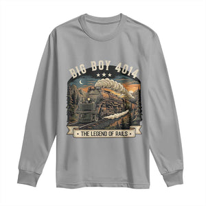 Scenic Mountain Steam Train Graphic Long Sleeve Shirt Legend of the Rails Heritage Pride TS02 Sport Gray Print Your Wear
