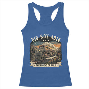 Scenic Mountain Steam Train Graphic Racerback Tank Top Legend of the Rails Heritage Pride TS02 Royal Blue Print Your Wear