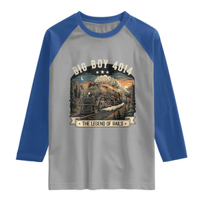 Scenic Mountain Steam Train Graphic Raglan Shirt Legend of the Rails Heritage Pride TS02 Sport Gray Royal Print Your Wear