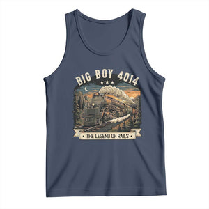 Scenic Mountain Steam Train Graphic Tank Top Legend of the Rails Heritage Pride TS02 Navy Print Your Wear