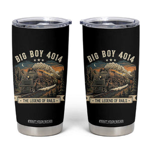 Scenic Mountain Steam Train Graphic Tumbler Cup Legend of the Rails Heritage Pride TS02 Black Print Your Wear