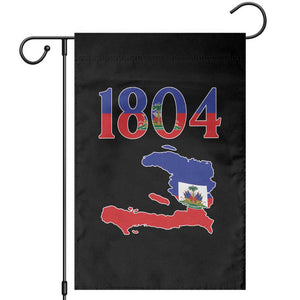 1804 Haiti Map and Flag Garden Flag Haitian Heritage Pride Graphic TS02 Black Print Your Wear