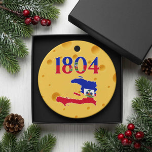 1804 Haiti Map and Flag Ceramic Ornament Haitian Heritage Pride Graphic TS02 1pc Yellow Cheese Print Your Wear