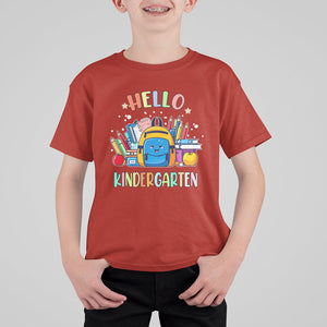 Hello Kindergarten T Shirt For Kid Happy First Day Of School Boys Girls TS02 Red Printyourwear