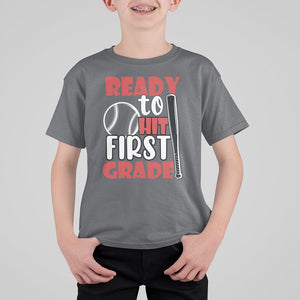 1st Grade T Shirt For Kid Ready To Hit First Grade Baseball Lovers TS02 Printyourwear
