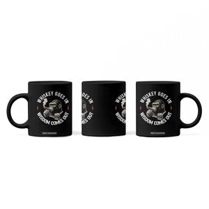 Funny Gorilla Whiskey Goes In Wisdom Comes Out Coffee Mug Cigarette and Drinking Addict Humor TS02 Print Your Wear
